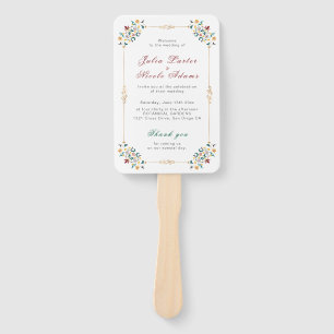 Vintage Geometry Intricate Classical Motif Wedding Hand Fan