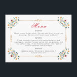 Vintage Geometry Intricate Classical Motif Wedding Menu<br><div class="desc">Beautiful Invitation to celebrate Special occasions and festivals comes with digital and E-invitation as per your request. We would love to replicate our designs to make multiple products like rsvp cards, labels envelopes, and more. Customisation is available for ready to print on request at info@shamaurcreatif@gmail.com. Look Forward to hearing from...</div>