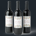 Vintage Geometry Intricate Classical Motif Wedding Wine Label<br><div class="desc">Beautiful Invitation to celebrate Special occasions and festivals comes with digital and E-invitation as per your request. We would love to replicate our designs to make multiple products like rsvp cards, labels envelopes, and more. Customisation is available for ready to print on request at info@shamaurcreatif@gmail.com. Look Forward to hearing from...</div>