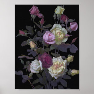 Vintage George Lambdin Still Life with Roses Poster