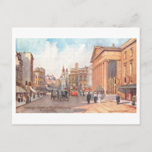 Vintage George Street, Plymouth, England Postcard