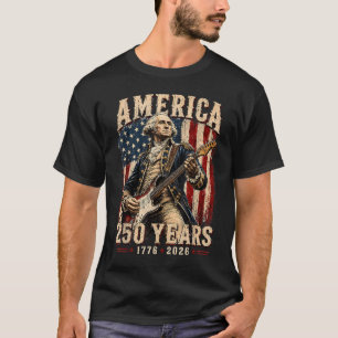 Vintage George Washington Playing Guitar 250 T-Shirt