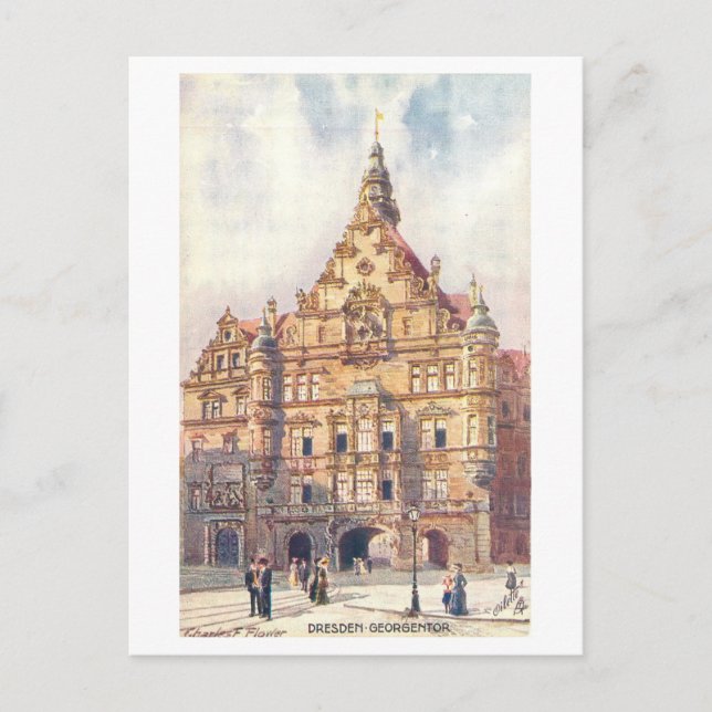 Vintage Georgentor, Dresden, Germany Postcard (Front)