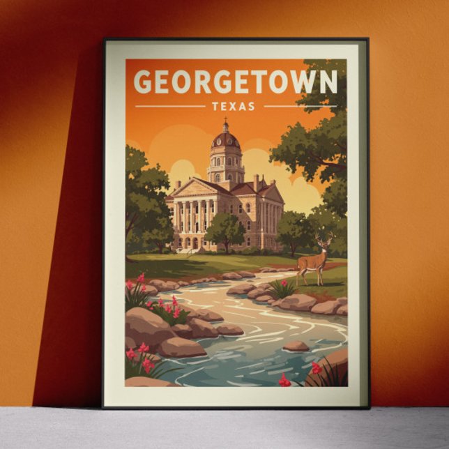 Vintage Georgetown Texas Poster (Creator Uploaded)