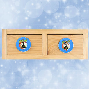 Vintage Georgia Peach Silhouette Southern Bell Ceramic Knob