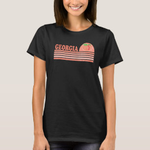 Vintage Georgia Peach Southern Girls Retro Cute Su T-Shirt