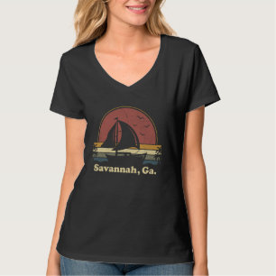 Vintage Georgia Savannah Sailing Sailboat Boating T-Shirt