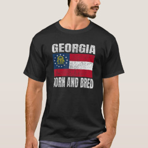 Vintage Georgia State Flag Georgia Born And Bred T-Shirt