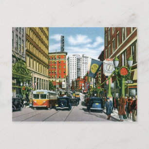 Vintage Georgia Street Scene Postcard