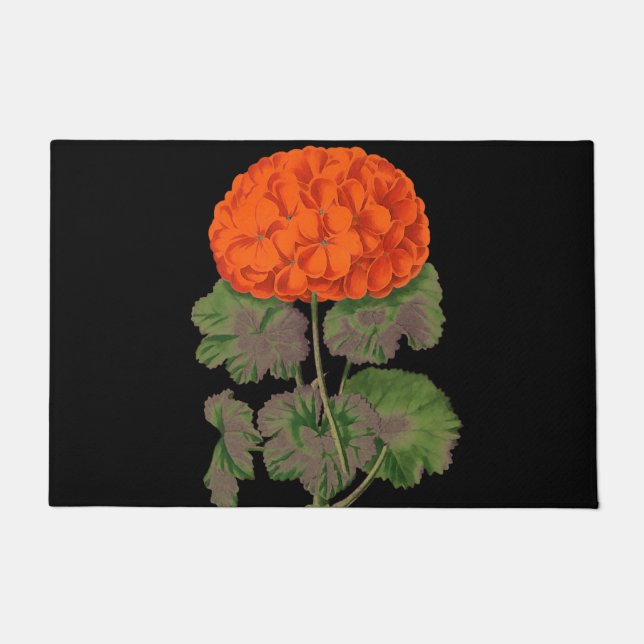 Vintage Geranium  - bold floral Doormat (Front)