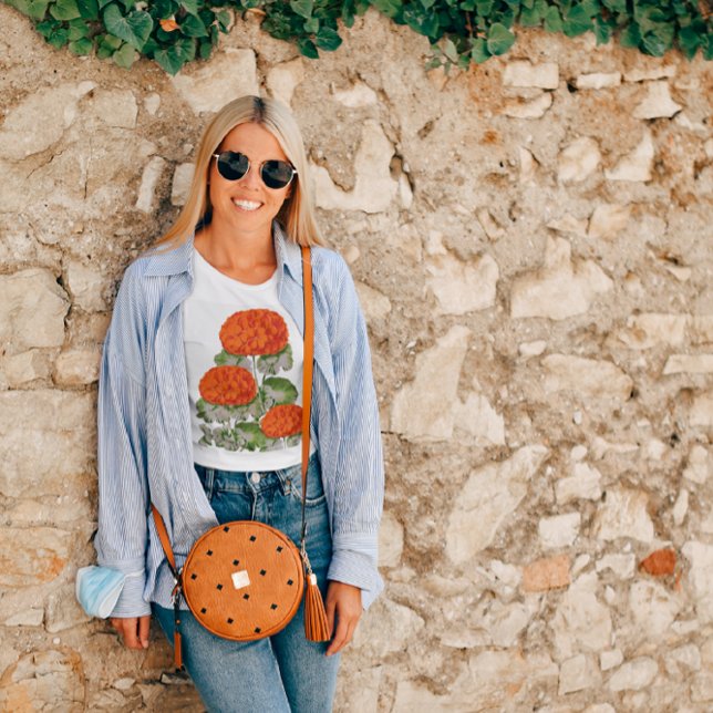 Vintage Geranium Trio  - bold floral    T-Shirt (Creator Uploaded)