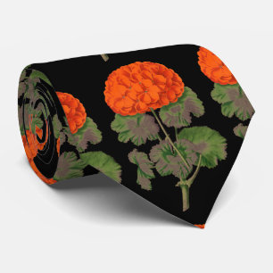 vintage geraniums - bold floral tie