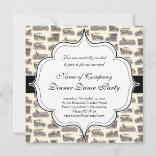 Vintage German Automobiles for Antique Car Club Invitation