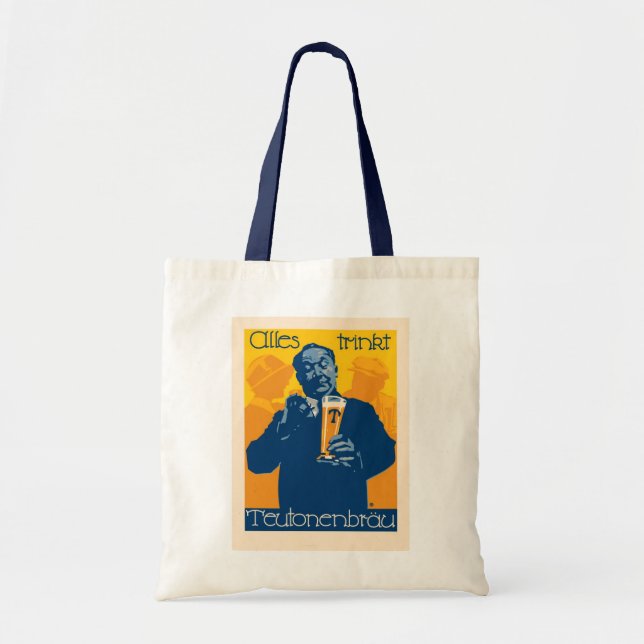 Vintage German Beer Advertisement Tote Bag (Front)