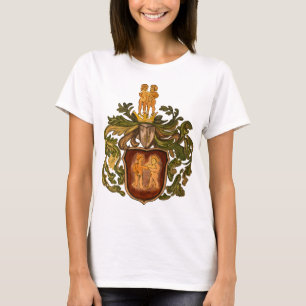 Vintage German Brown and Gold Gemini Coat of Arms T-Shirt