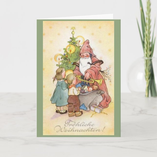 Vintage German Christmas Christmas Christmas Card (Front)