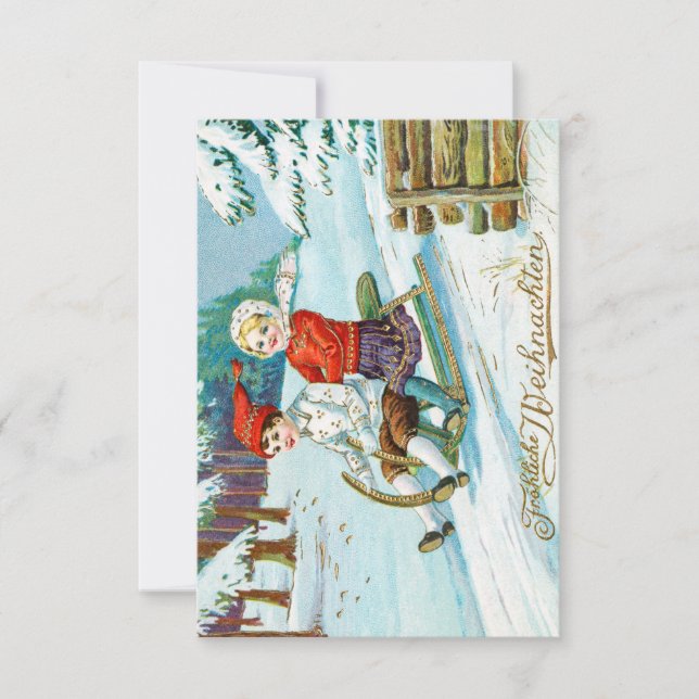 Vintage German Christmas Postcard (Front)