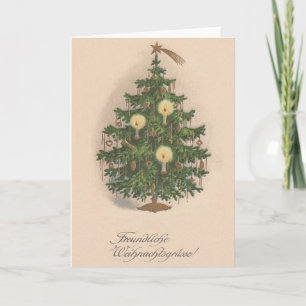 Vintage German Christmas Tree Card