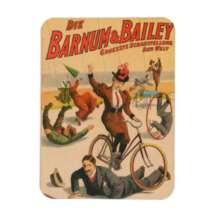Vintage German Circus Poster Of Performers, 1900. Magnet
