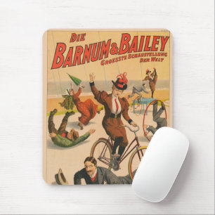 Vintage German Circus Poster Of Performers, 1900. Mouse Mat