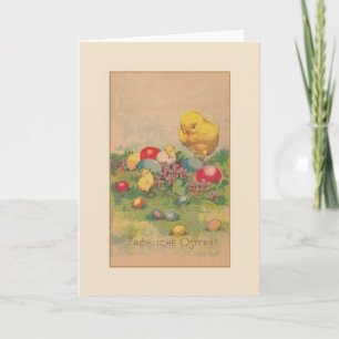 Vintage German Easter Card.  Happy Easter! Holiday Card