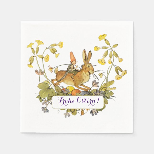 Vintage German Easter   Napkin (Front)