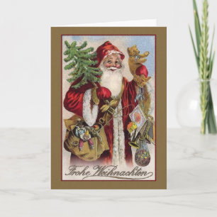 Vintage German Frohe Christmas Card