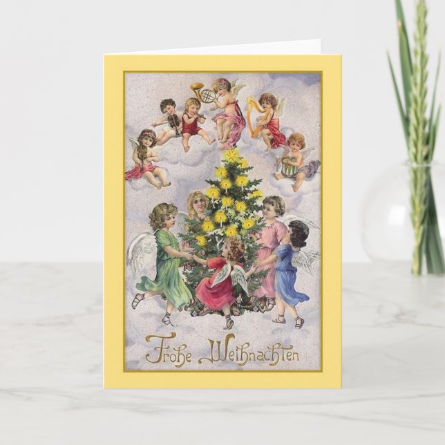 Vintage German Frohe Weihnachten Christmas Card (Front)