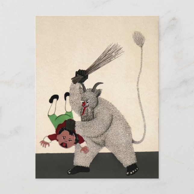 Vintage German Krampus Postcard (Front)