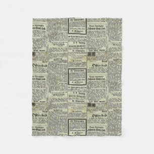 Vintage German newspaper blanket