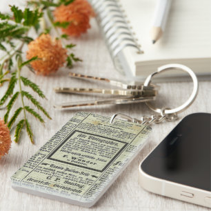 Vintage German newspaper keychain
