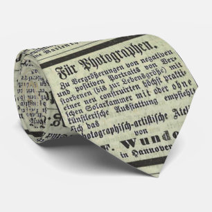 Vintage German newspaper tie