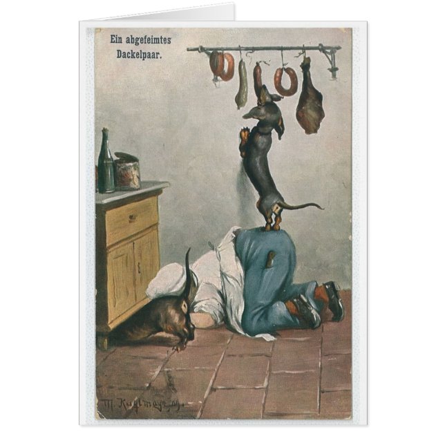 Vintage German - Pair of Tricky Dachshunds, (Front)