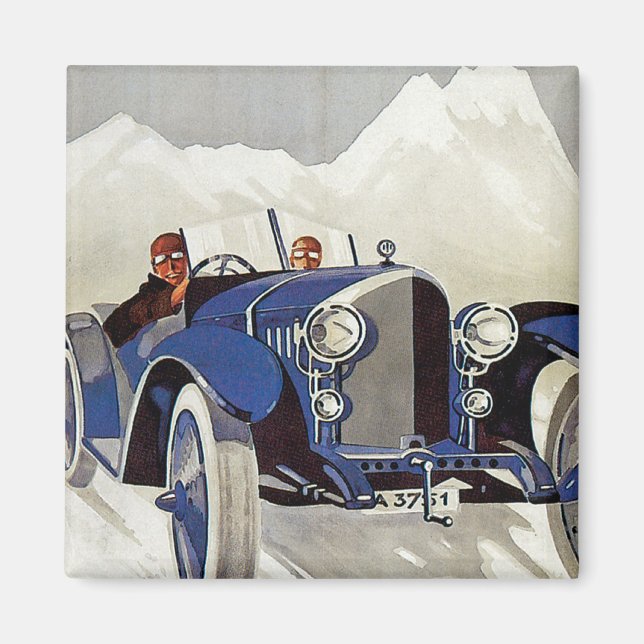 Vintage German Road Race Ad Magnet (Front)