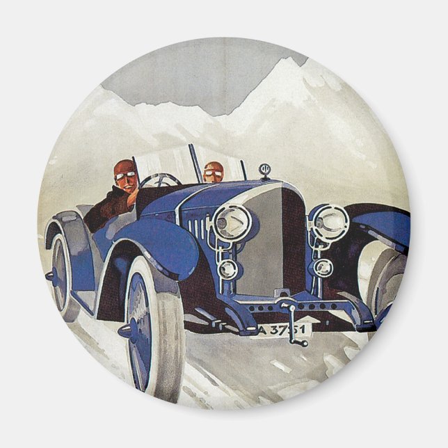 Vintage German Road Race Ad Magnet (Front)