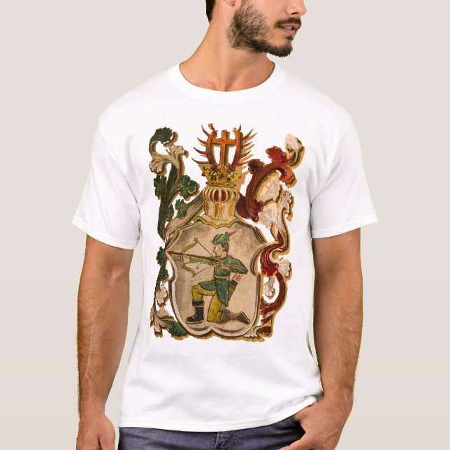 Vintage German Sagittarius Coat of Arms T-Shirt (Front)