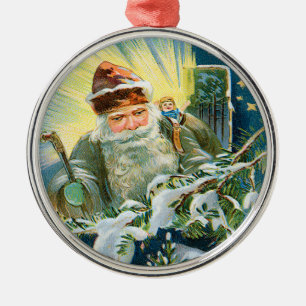 Vintage German Santa Ornament