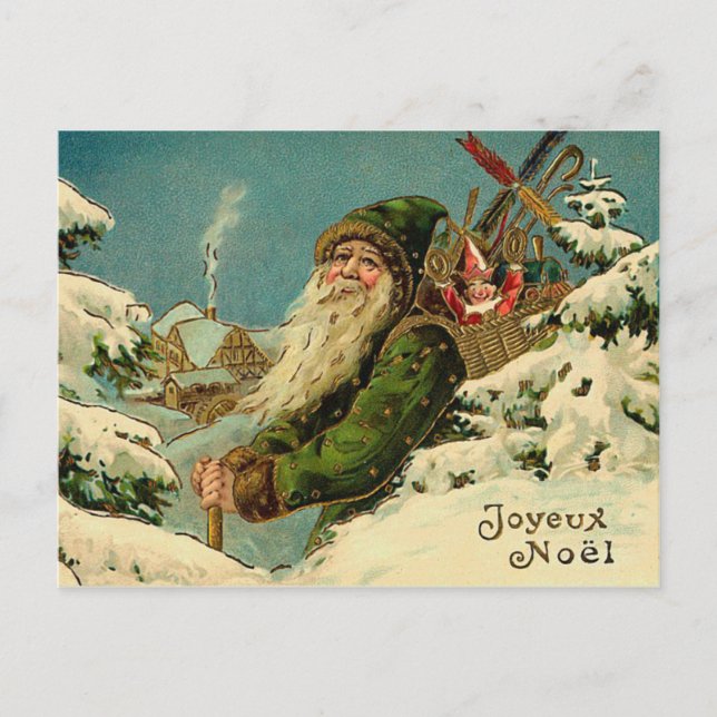 Vintage German Santa Postcard (Front)