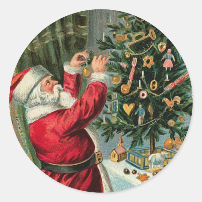 Vintage German Santa sticker (Front)