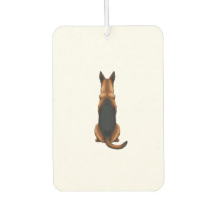 Vintage German Shepherd Back View Dog Illustration Car Air Freshener