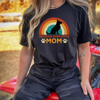 Vintage German Shepherd Dog Mum Sunset T-Shirt