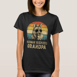 Vintage German Shepherd Grandpa Dog  Father s Day T-Shirt
