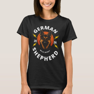Vintage German Shepherd Lightning Dog Lover T-Shir T-Shirt