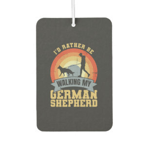 Vintage German Shepherd Owner Saying Car Air Freshener