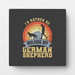 Vintage German Shepherd Owner Saying Plaque