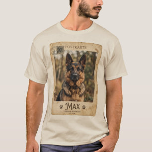 Vintage German Shepherd Personalised T-Shirt Cus