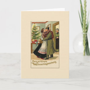 Vintage German Soldier Christmas Greeting Card