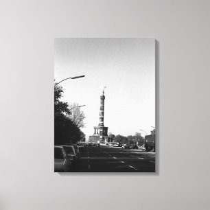 Vintage Germany Berlin 17th June Street Canvas Print