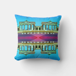Vintage Germany Berlin Brandenburg Gate Cushion