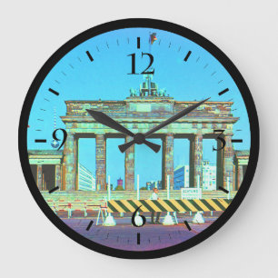 Vintage Germany Berlin Brandenburg Gate Large Clock